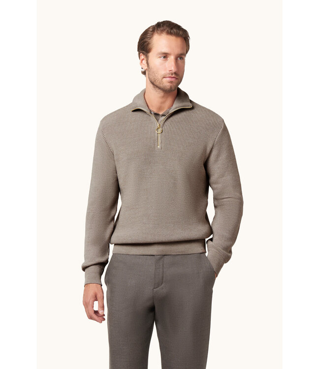 Paul & Shark Trui, Half-Zip, Tech Wol Mix, Beige