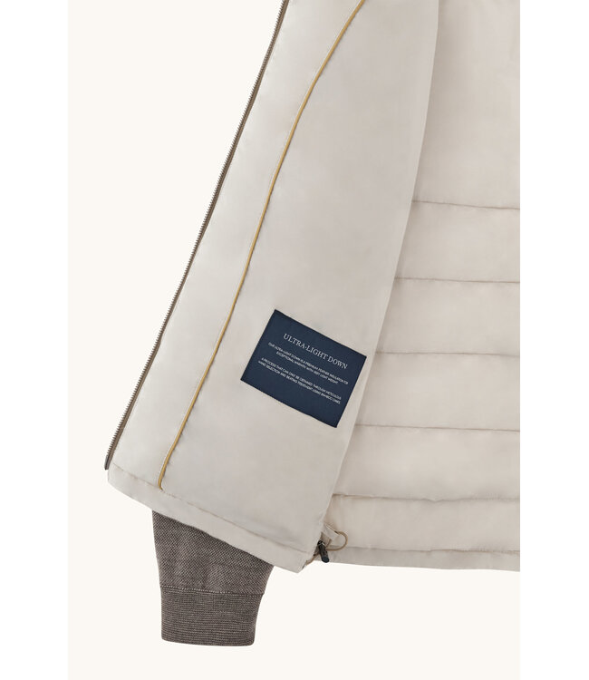 Paul & Shark Hybrid Vest met Rits, Af-ritsbare Capuchon en Mouwen, Wol, Taupe