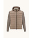 Paul & Shark Hybrid Vest met Rits, Af-ritsbare Capuchon en Mouwen, Wol, Taupe