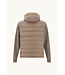 Paul & Shark Hybrid Vest met Rits, Af-ritsbare Capuchon en Mouwen, Wol, Taupe