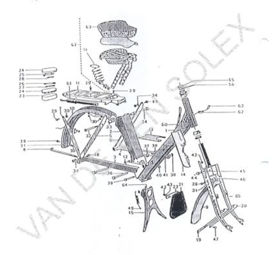 Tragegriff für den Rahmen Solex-Aluminium