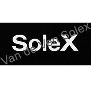 Sticker Solex white 15x60 mm - straight letters -1 piece