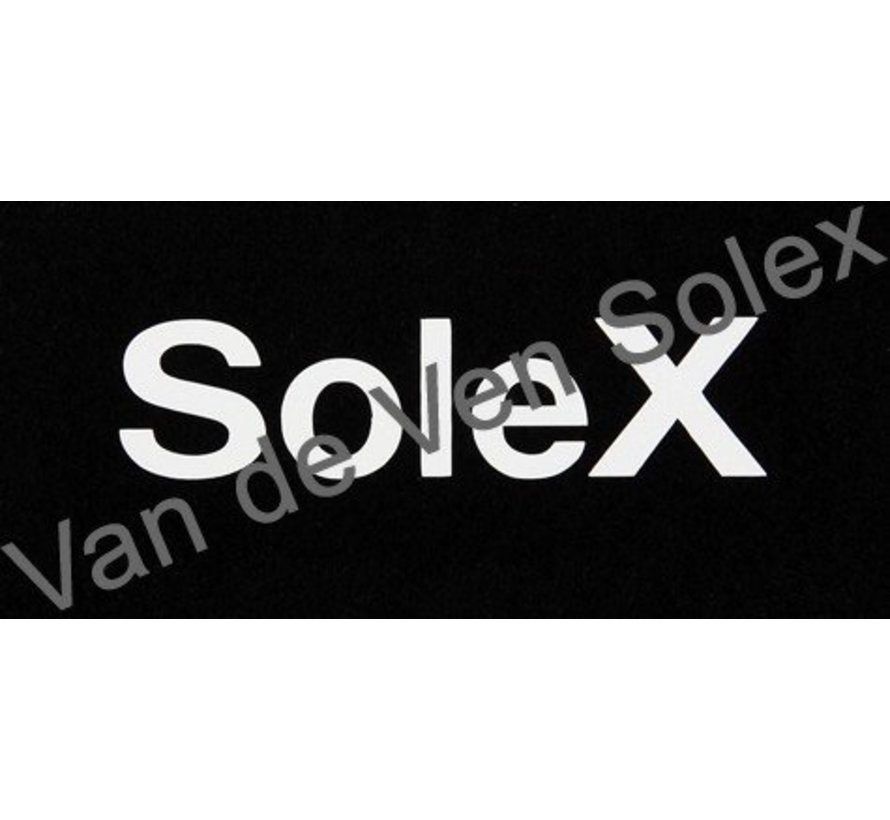 Sticker Solex white 15x60 mm - straight letters -1 piece