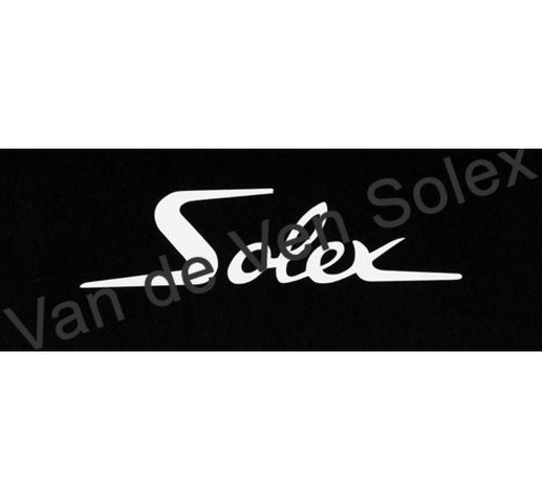 Sticker Solex wit 17x70 mm - cursief - per stuk