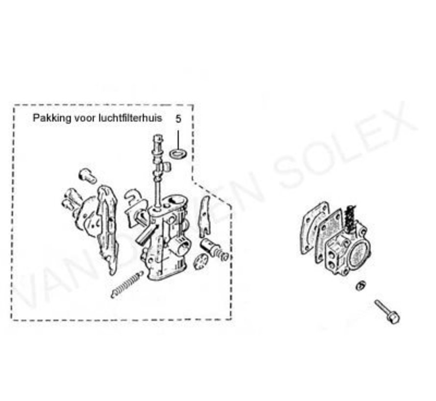 05. Air filter house gasket ring Solex