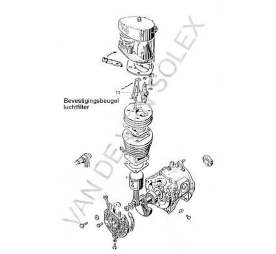 12. Short sparking plug for racecylinderhead Solex