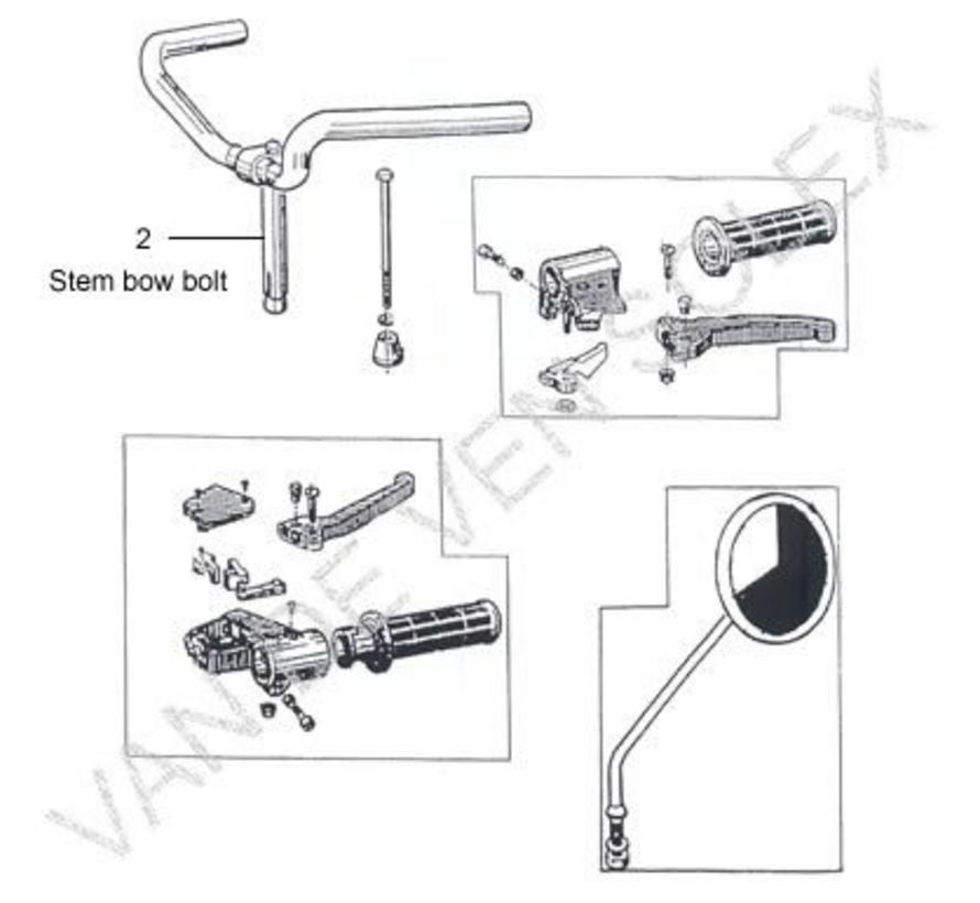 04. Hebel links Solex mit Gummi Griff