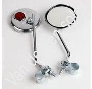 17. Espelho com refletor traseiro, com braçadeira. Altura 190 mm