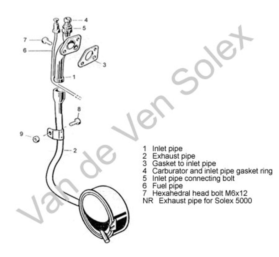02. Exhaust pipe for  3800 Impex