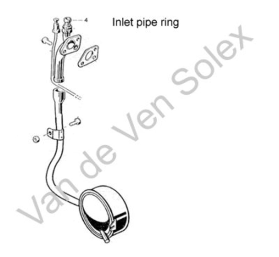 04. Gasket for carburettor and for inlet pipe ring Solex