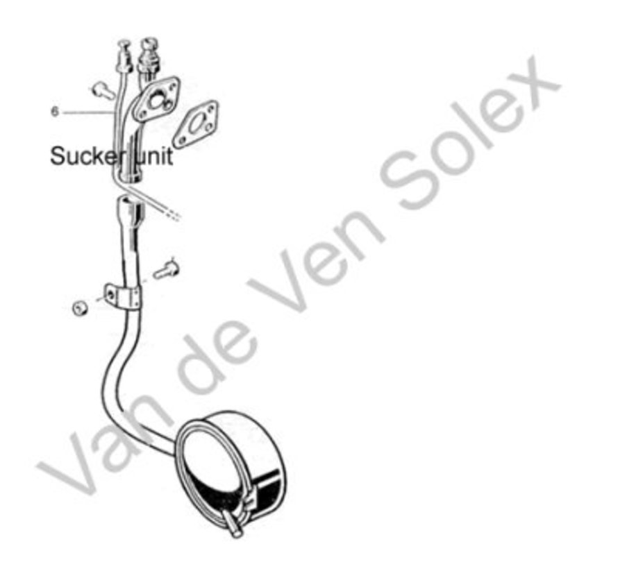 06. Sucker unit / Pipe from pump to carburettor Solex 2200-1700