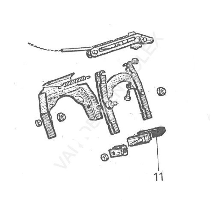 13. Brake shoe hold Solex