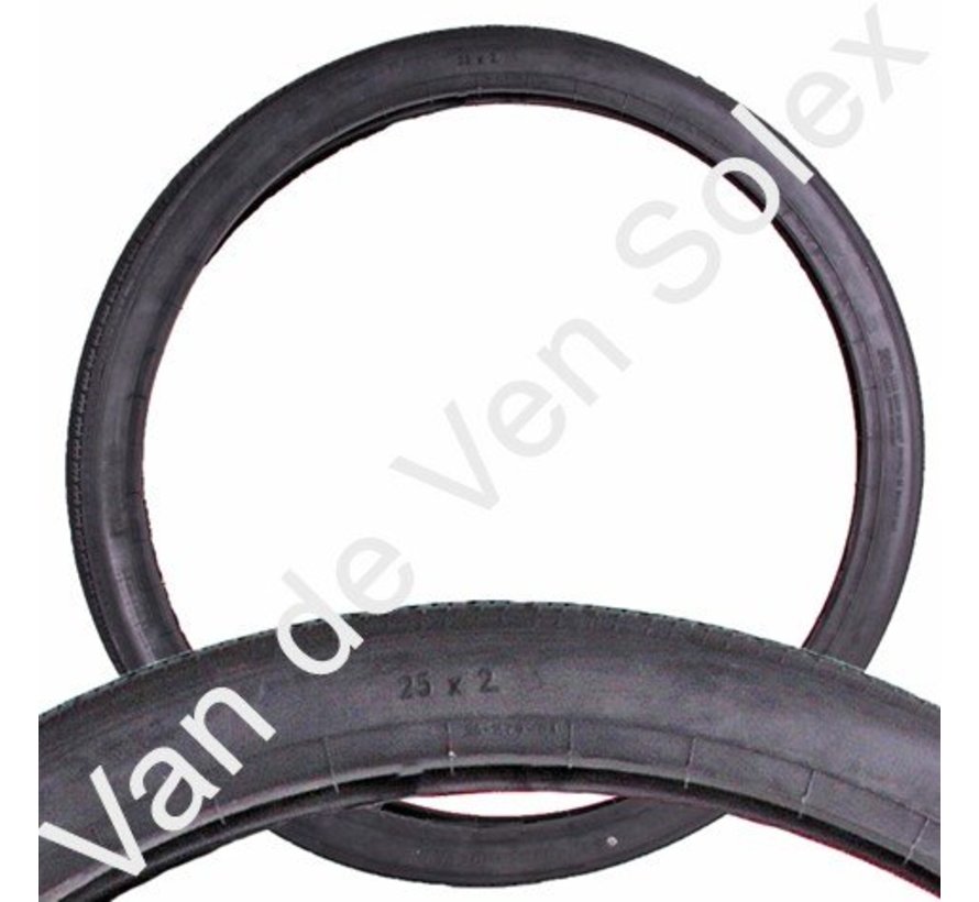 09. Buitenband  zwart 25x2 (24x1½x1¾) (600x45B)