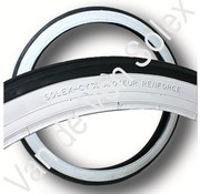 09. Tyre 1¾x19 inch wheel black/white - set 2 pieces