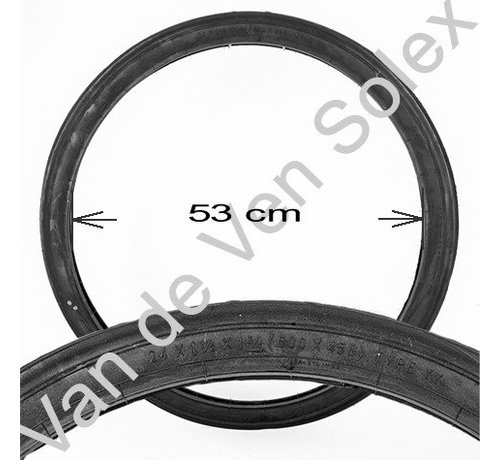 09. Pneu 24 x 1½ x 1¾ (600 x 45B) Type YY noir