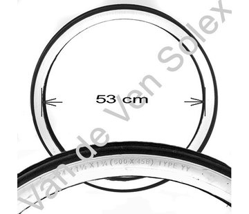 09. Outer tyre 24 x 1½ x 1¾ (600 x 45B) Type YY black Cream
