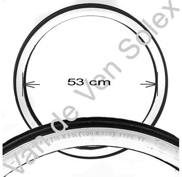 09. Tyre  24 x 1 1/2 x 1 3/4 (600x45B) Type YY black/Cream