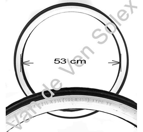 09. Outer tyre S24 x 1½ x 1¾ (600 x 45B) Type YY black Cream