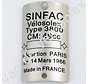 Type plate 3800 Sinfac