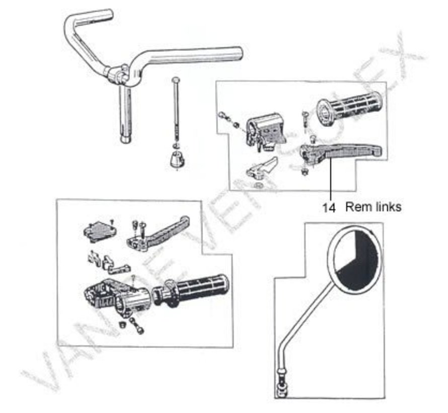 01. Kabelset Hongaarse Solex zwart