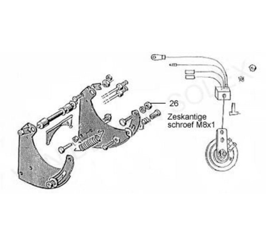 Hexagon tap bolt M6x20