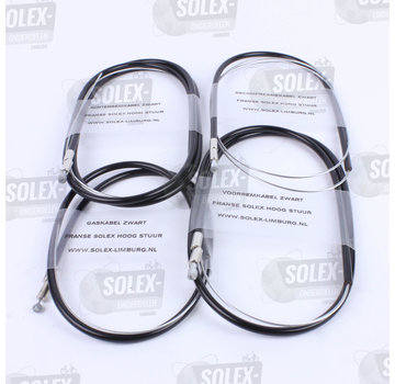 01. Cable set French high handlebars black