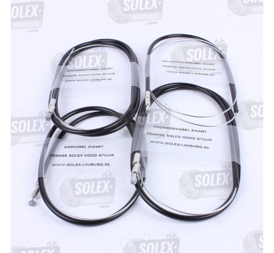 01. Juego de cables manillar alto francés negro