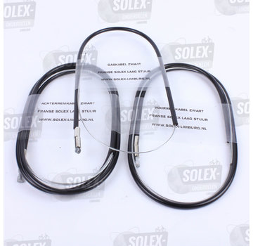 01. Cable set French  low handlebar black