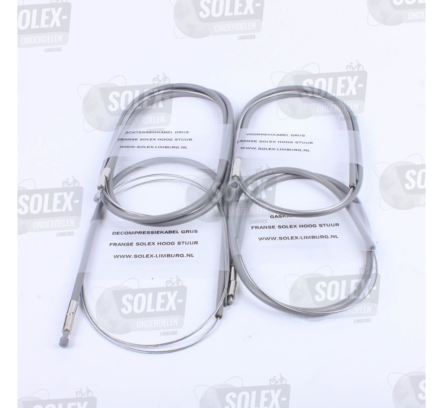 01. Cable set  French  high handlebar grey