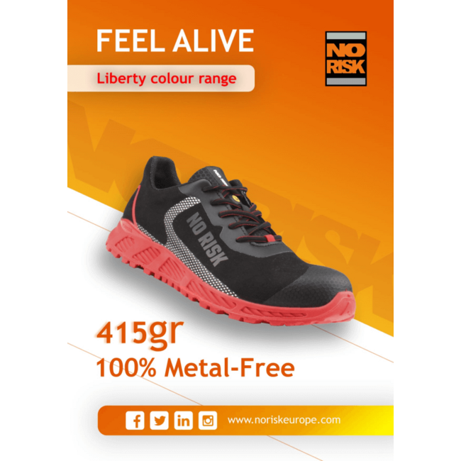 No Risk Red Spider  S3 ESD lage sneaker werkschoenen