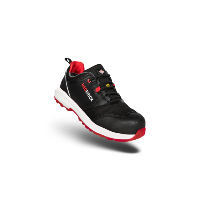 Redbrick Pulse Overnose 32323 S3 Zwart/rood lage werkschoen