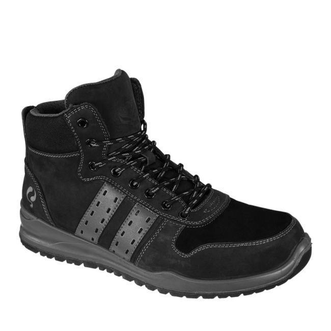 Quick Sport QS0911 S3 Zwart/grijze hoge sneaker werkschoen