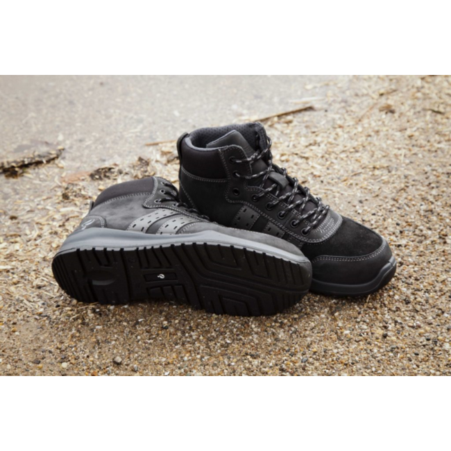 Quick Sport QS0911 S3 Zwart/grijze hoge sneaker werkschoen