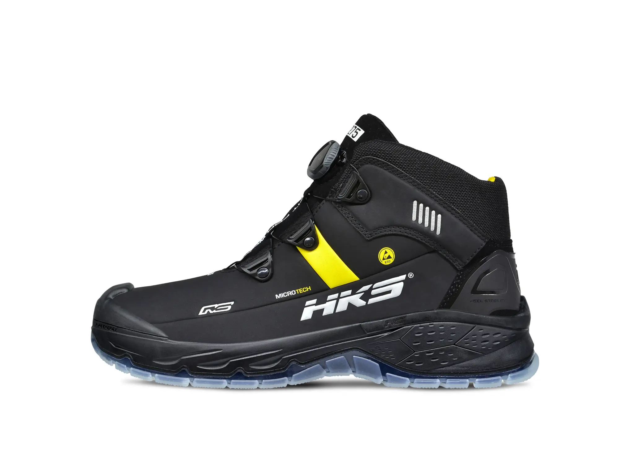 HKS RS 275 BOA hoge werkschoenen zwart geel
