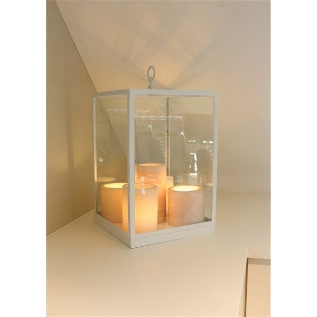 Lampe à poser transparente verre bronze 5 bougies