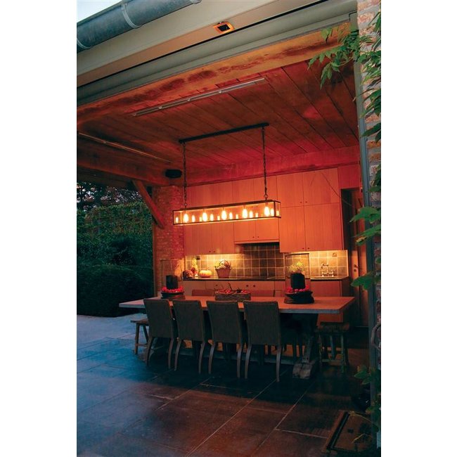 Suspension rustique en bronze 150 cm avec  verre et chaîne