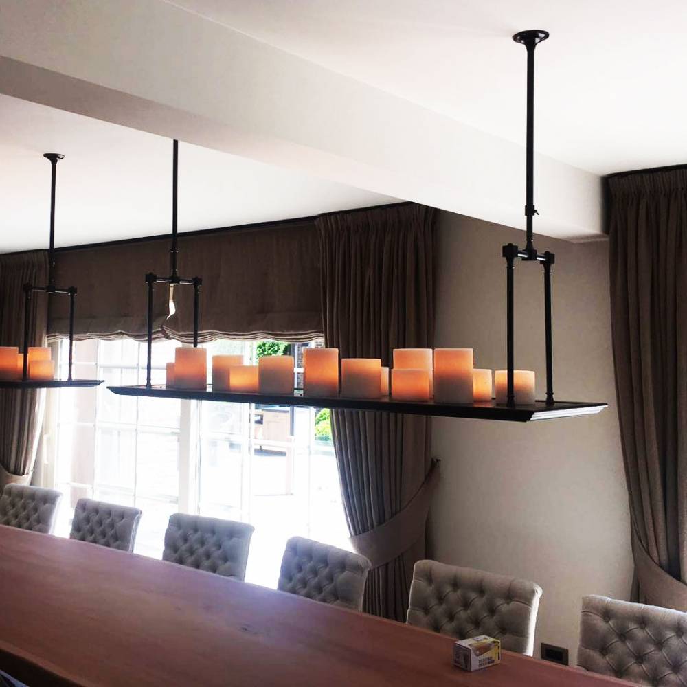 venijn Verdeel tafel Exclusieve lamp met kaarsen brons LED - Feluce