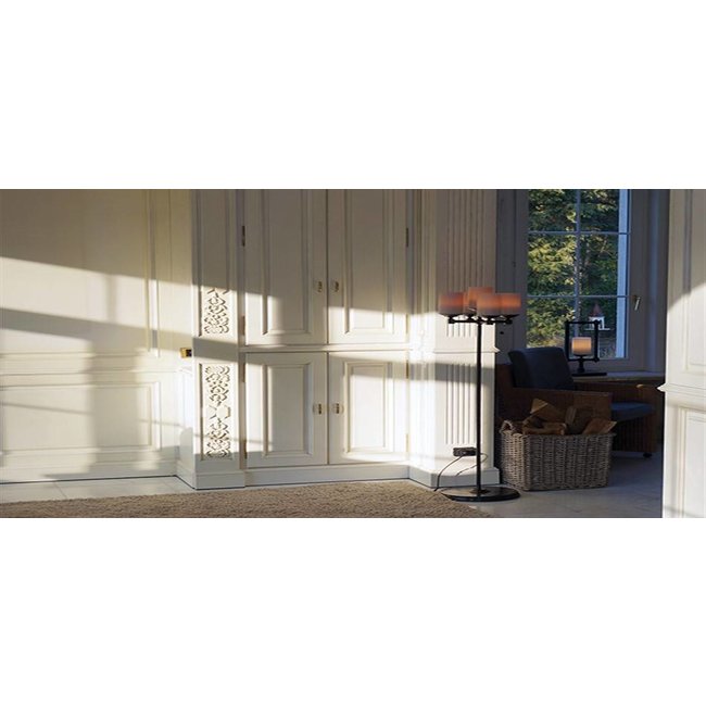 Bijzondere vloerlamp met kaarsen landelijke stijl LED