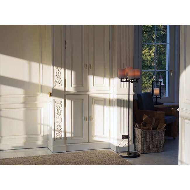 Bijzondere vloerlamp met kaarsen landelijke stijl LED