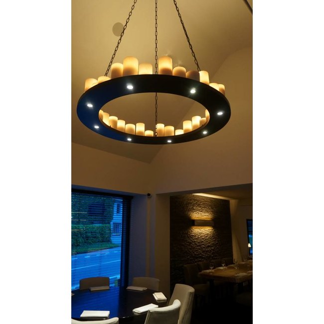 Exclusieve hanglamp kaarsen LED rond met ketting