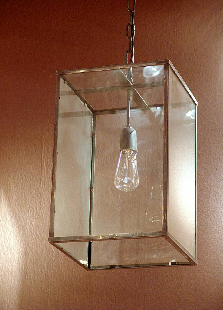 Lantaarn lamp binnen met glas en ketting E27 Feluce