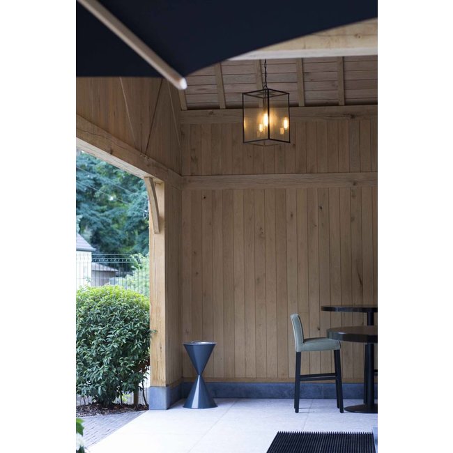 Lantaarn lamp binnen met glas en ketting E27