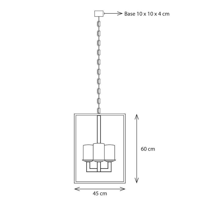 Lanterne suspendue rustique avec bougies LED