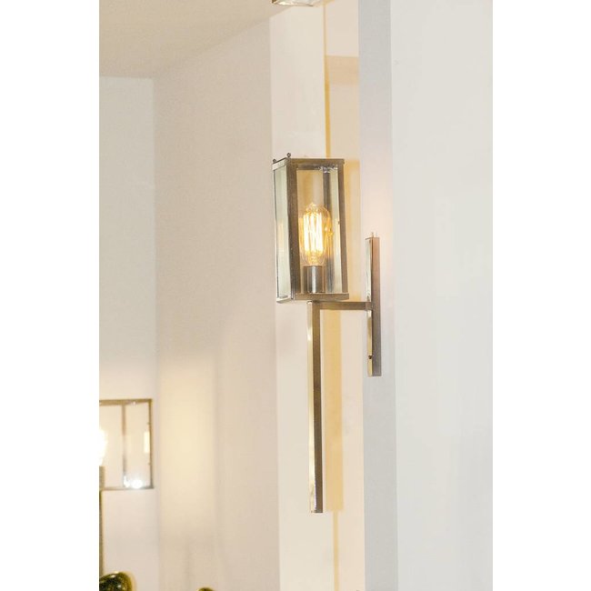 Applique murale flambeau extérieur rustique verre