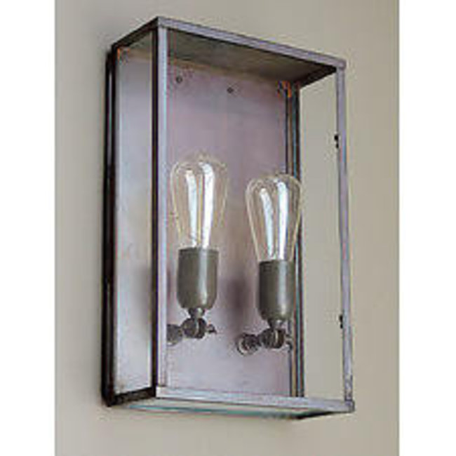 Eclairage extérieur façade maison rustique verre laiton, bronze, chrome, nickel