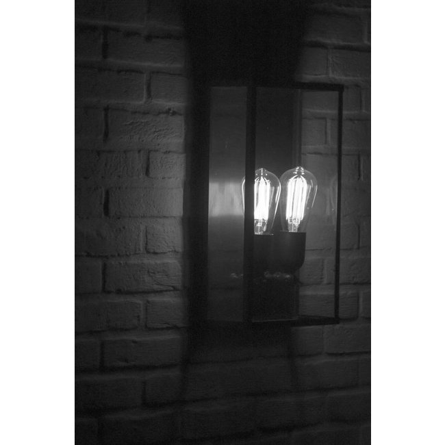 Dubbele wandlamp buiten landelijk brons, chroom, nikkel