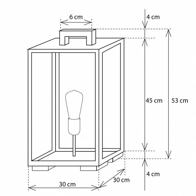 Lampe de chevet lanterne bronze extérieur ou intérieur