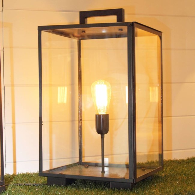 Lampe de chevet lanterne bronze extérieur ou intérieur