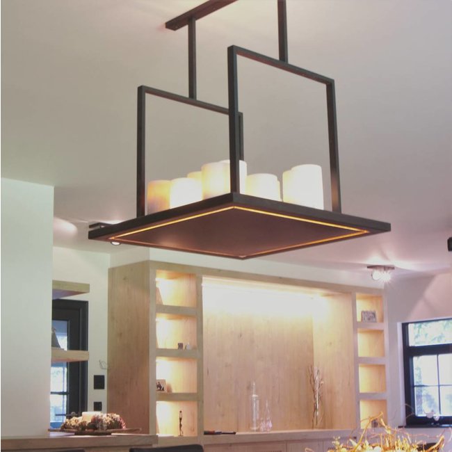 Lustre bougies rustique bronze