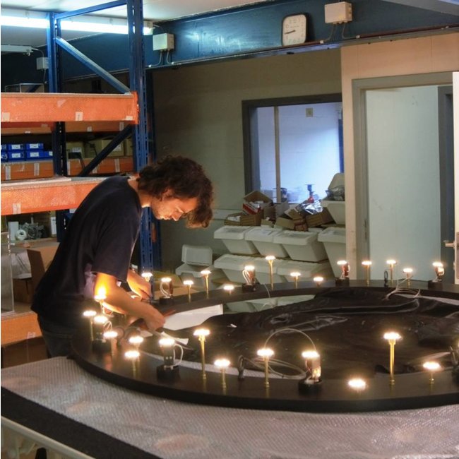 Suspension romantique bronze rond avec bougies LED